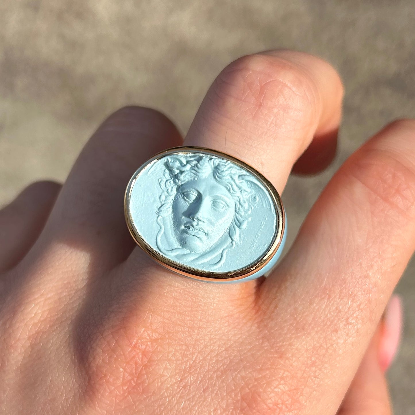 BAGUE - MEDUSA BLEU