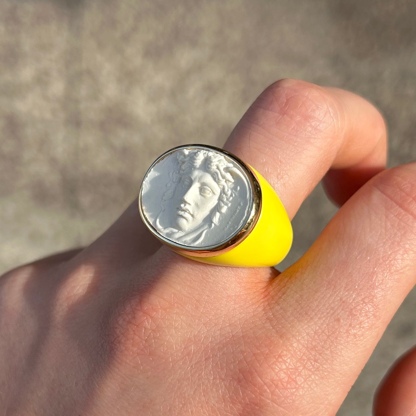 BAGUE - MEDUSA JAUNE