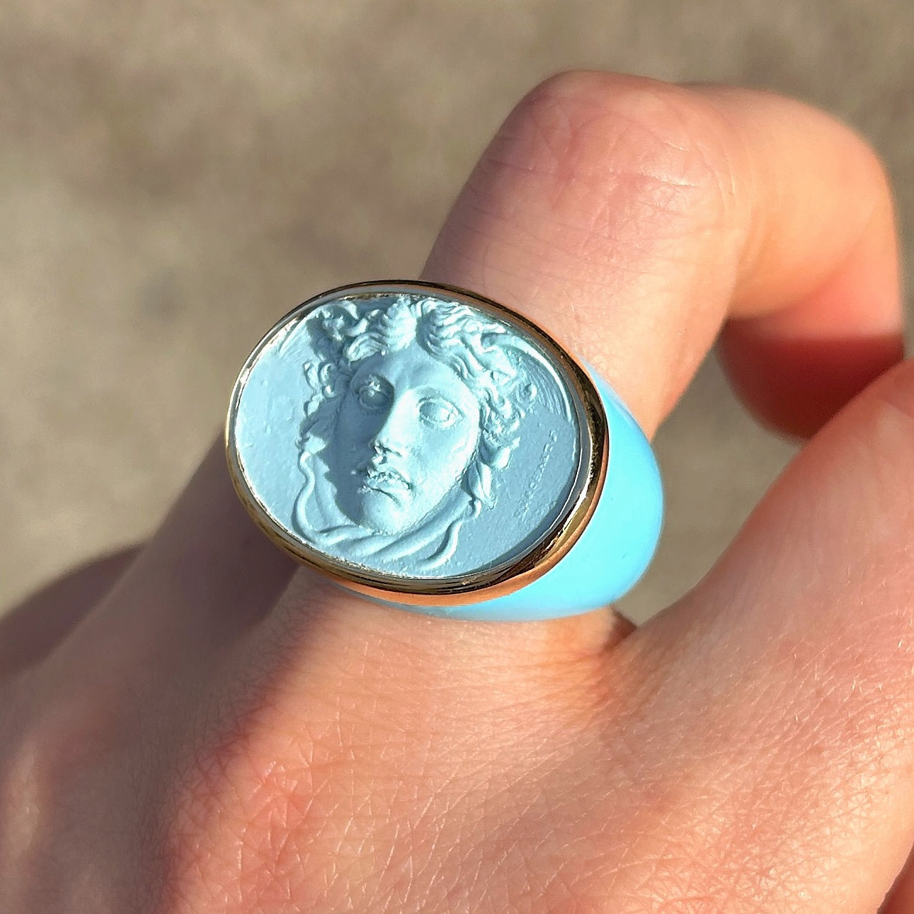 BAGUE - MEDUSA BLEU