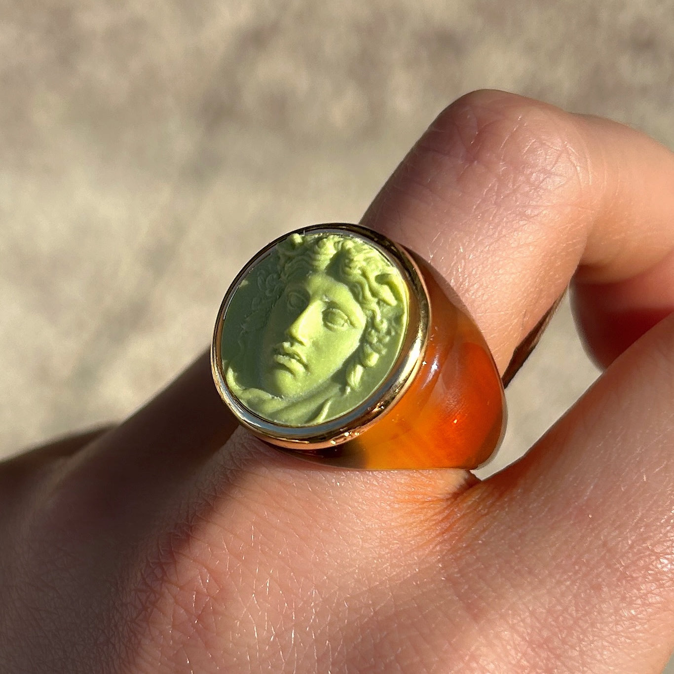 BAGUE - MEDUSA MARRON