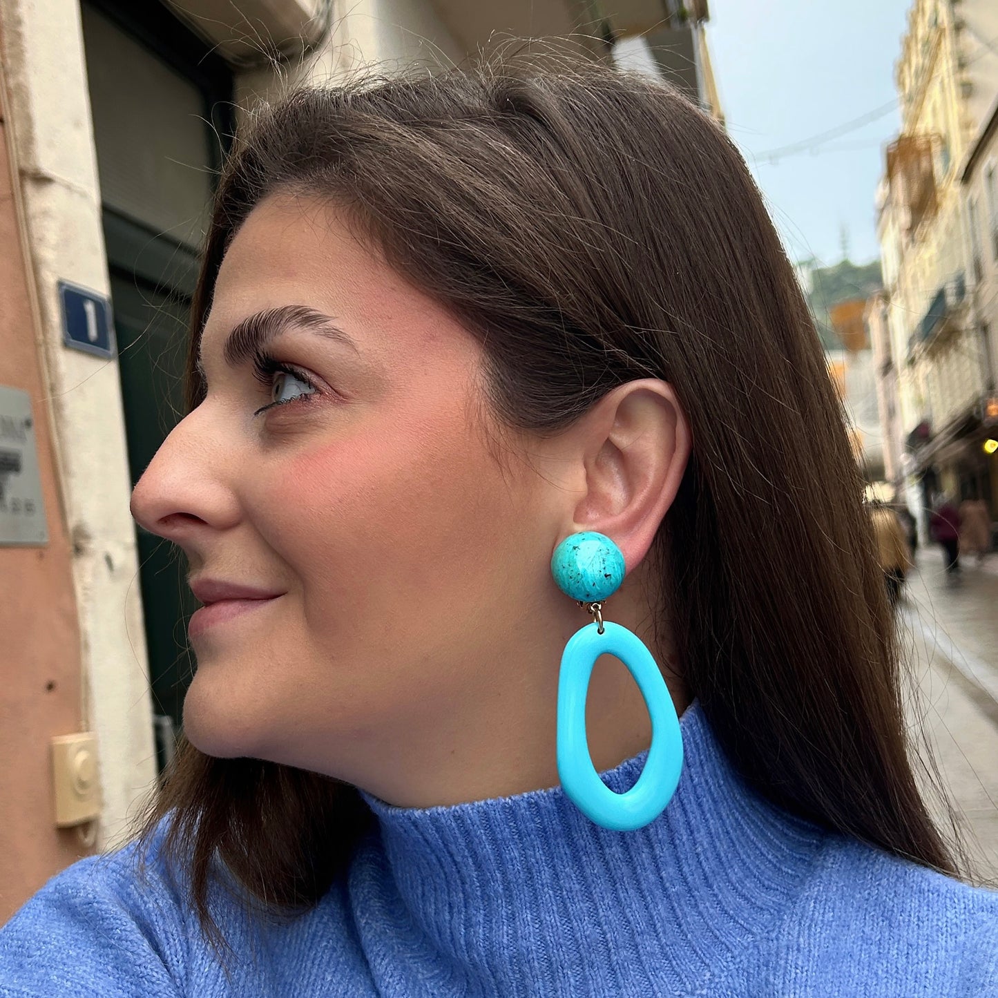 BOUCLES D'OREILLES - BERYNICE TURQUOISE
