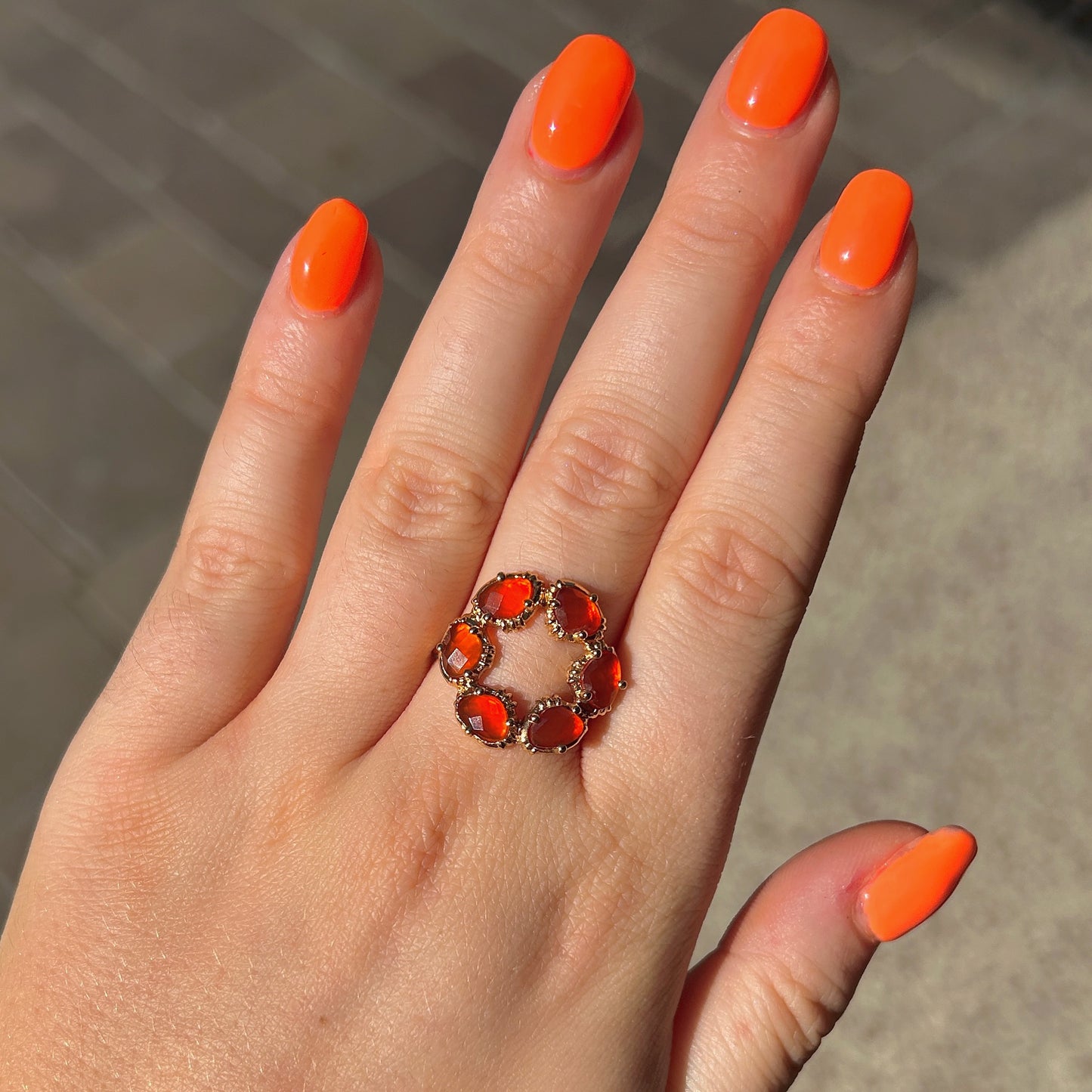 bague-cercle-pierres-cornaline-aufildelo-divinity-sete