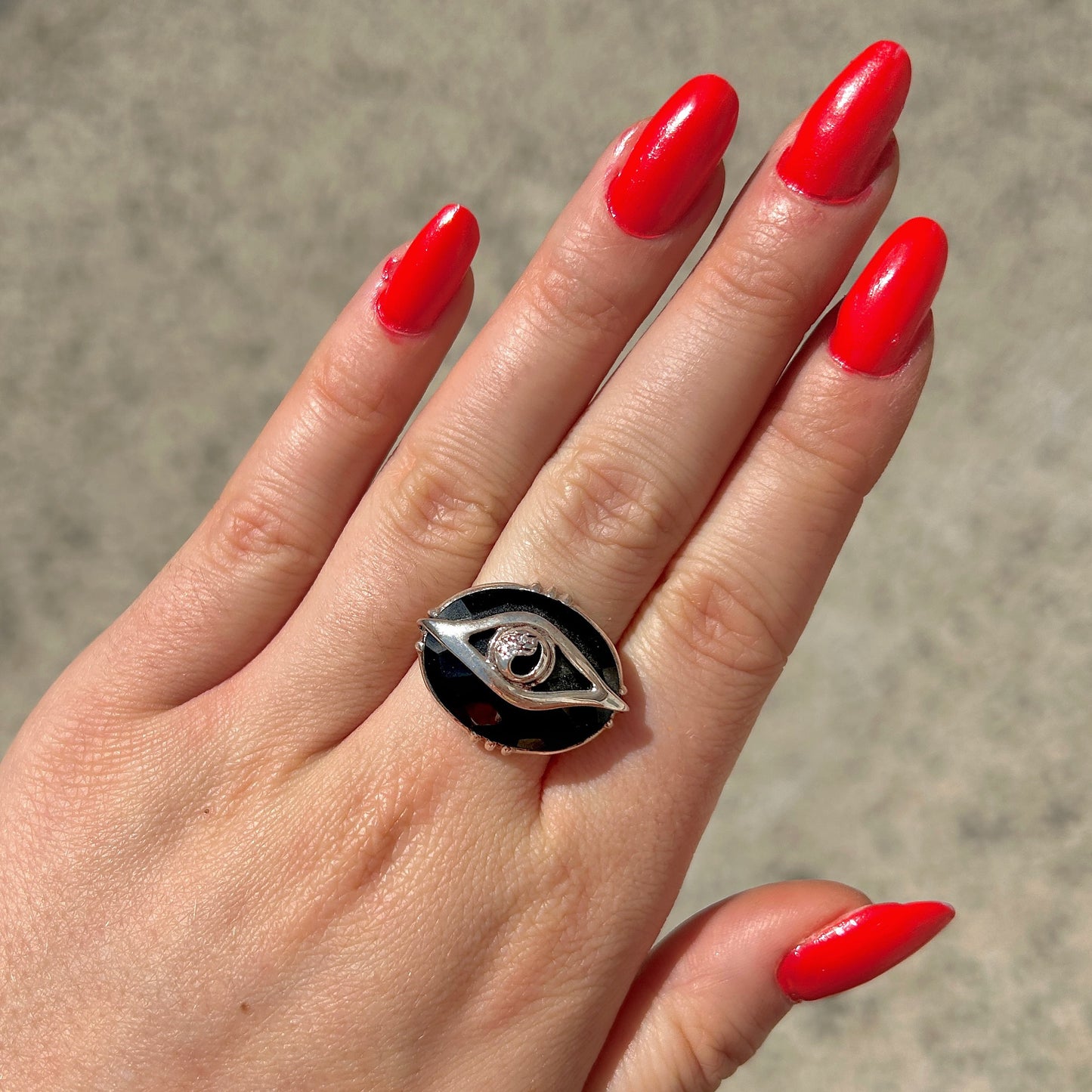 bague-oeil-spinellenoire-argent925-aufildelo-divinity-sete