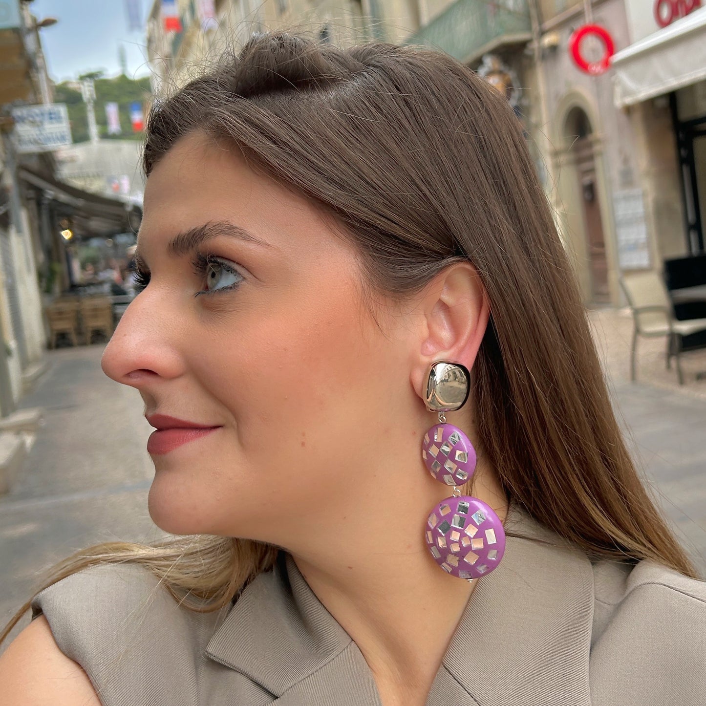 BOUCLES D'OREILLES - ÉDITION LIMITÉE VIOLETTE DISCO