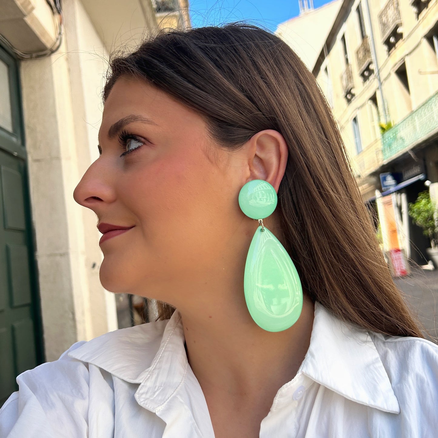 Boucles Lima Vert Francine Bramli Paris