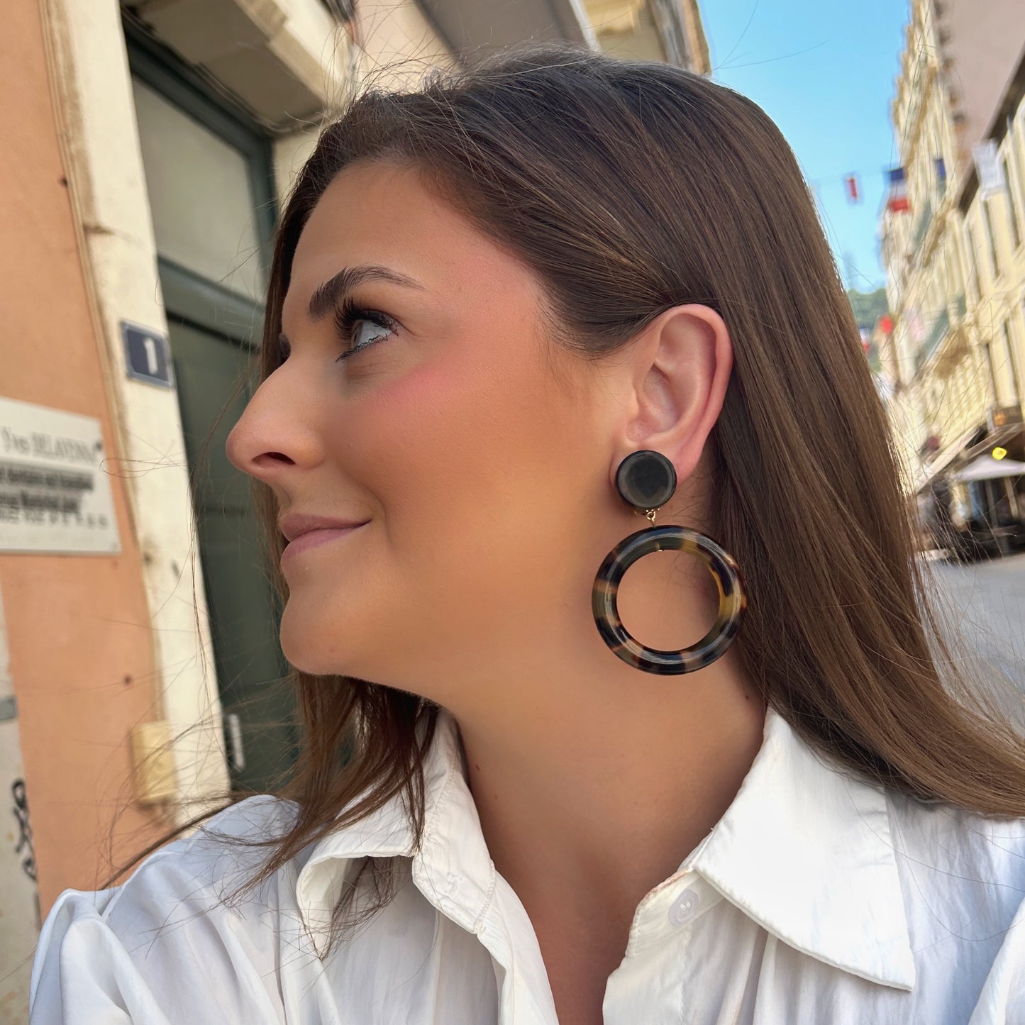 Boucles d’oreilles Mila Écaille de Tokyo Francine Bramli Paris