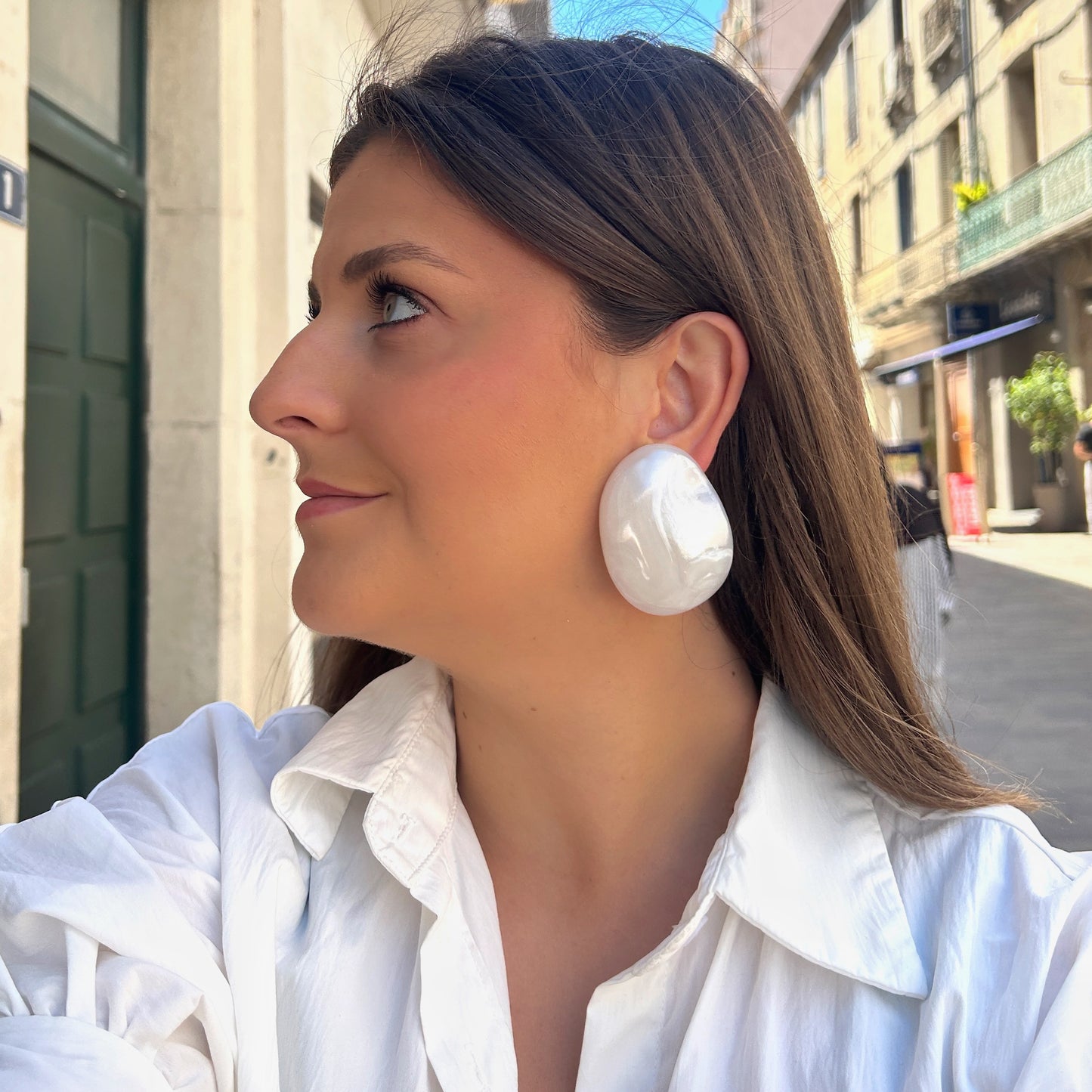 Boucles Rainball Galet Francine Bramli Paris à clip