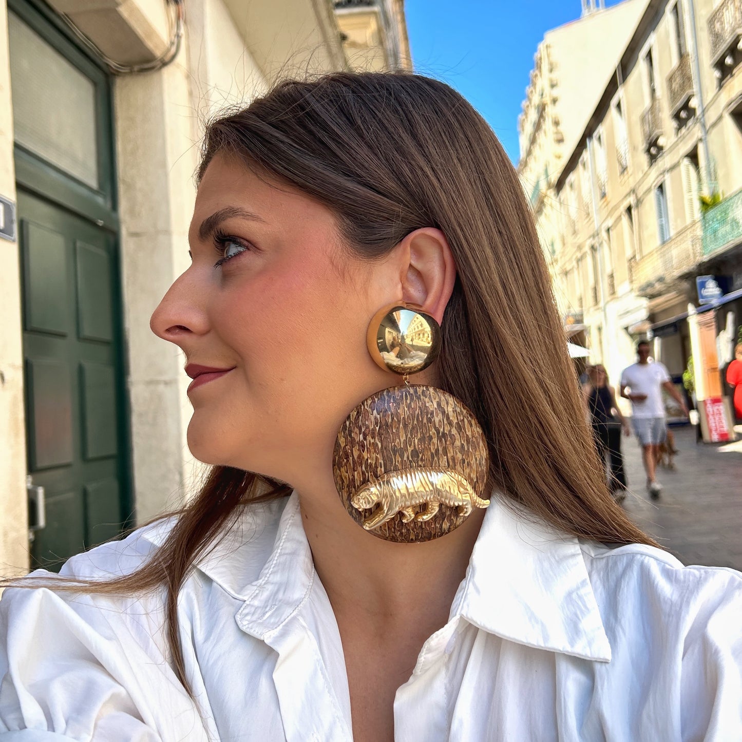BOUCLES D'OREILLES - SEQUOIA ROND