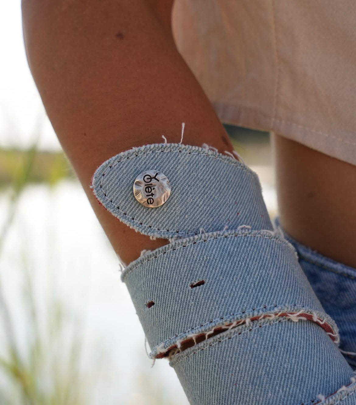 Ceinture interchangeable Yolète en jean pour ceinture femme