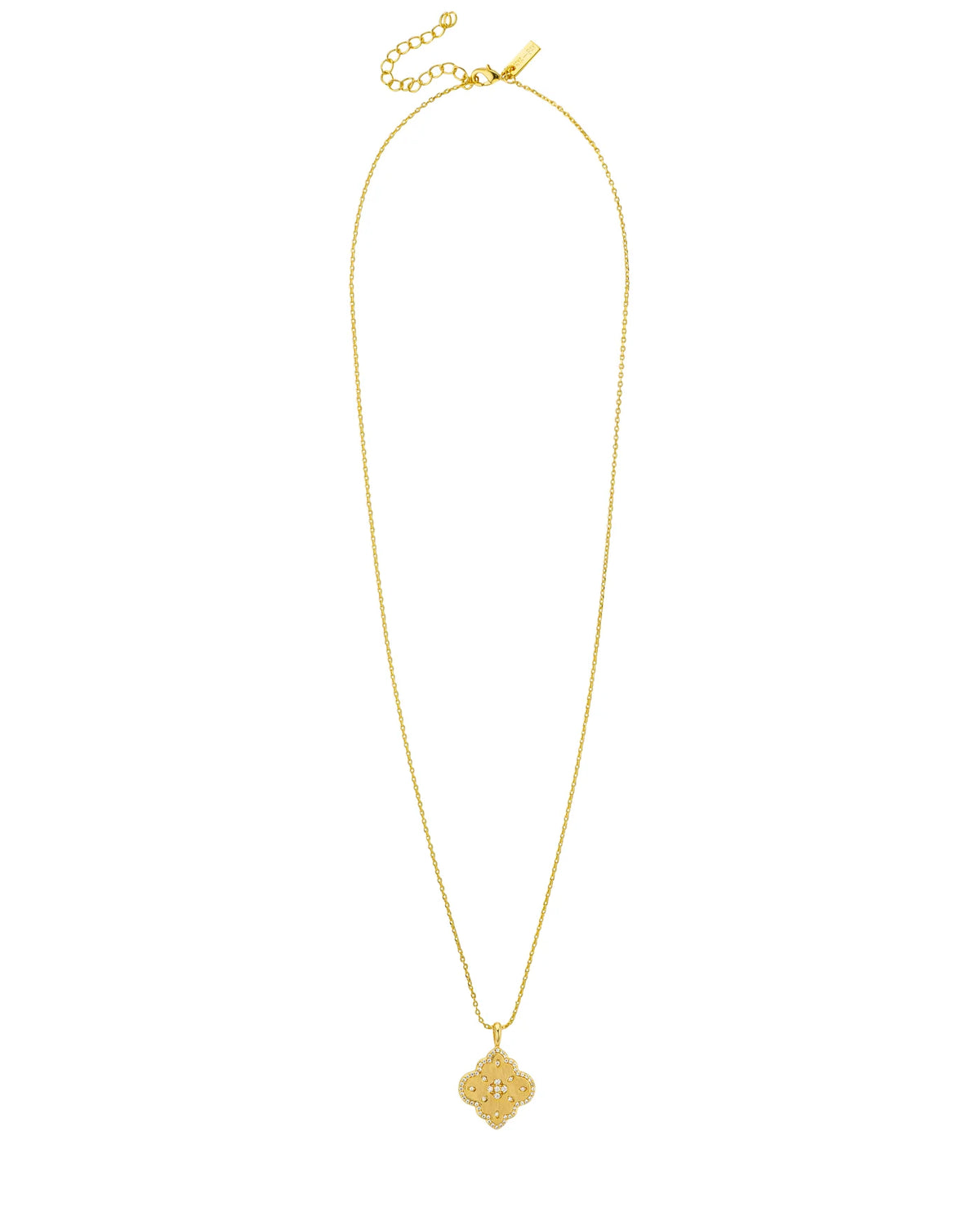 Collier Alhambra Gold MYA BAY pendentif doré serti de strass
