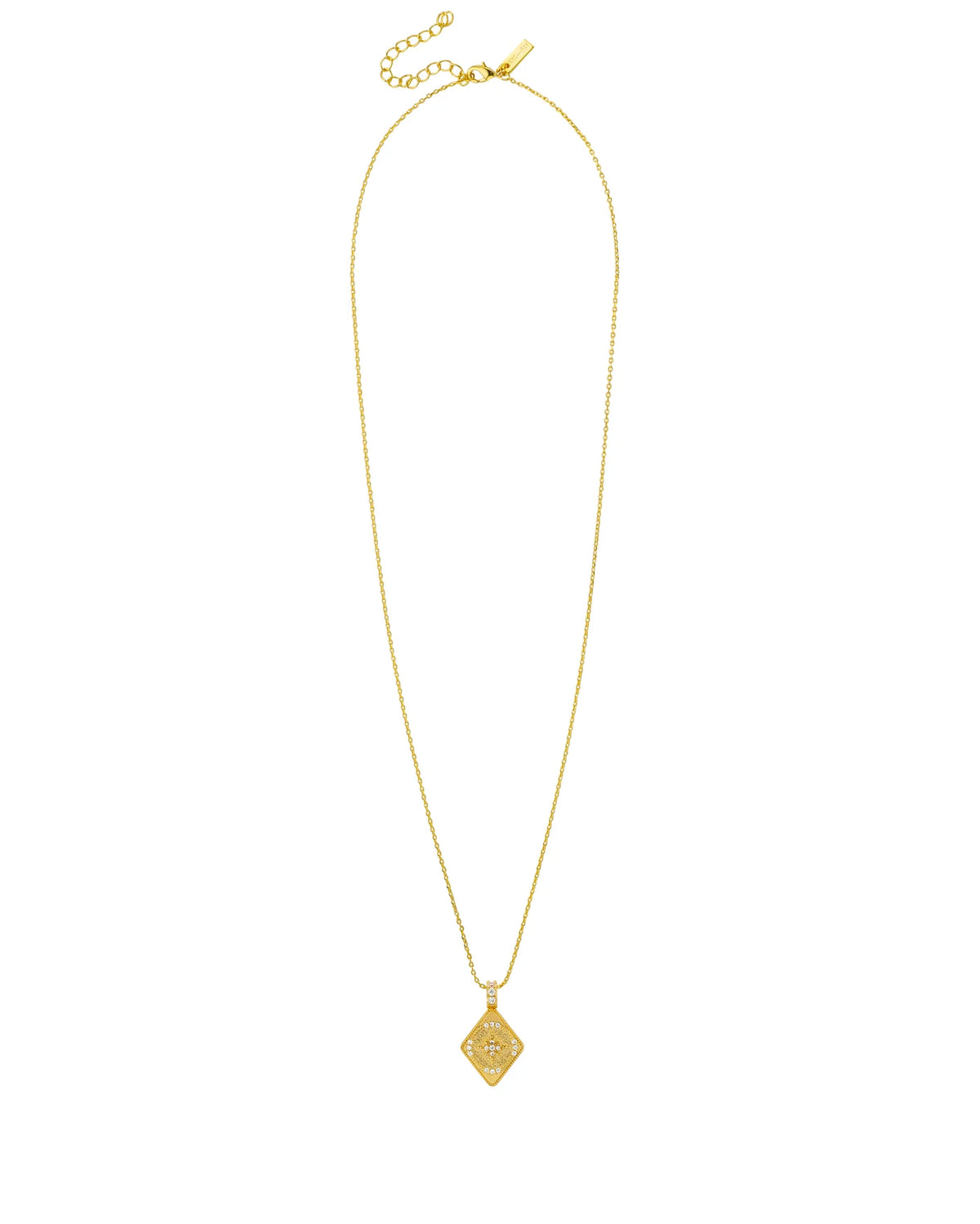 Collier Diwali in a Box Gold MYA BAY avec pendentif losange et strass
