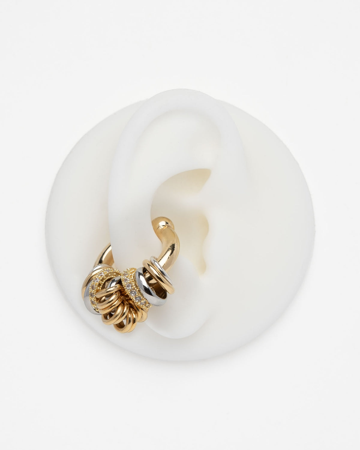 Earcuff femme Sillage Sigal gold et silver sans piercing avec cristaux – Divinity Sète