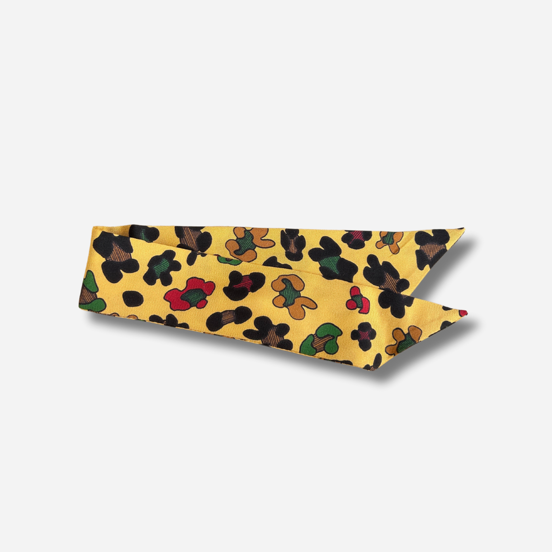 RUBAN 4 CM - LÉOPARD OCRE