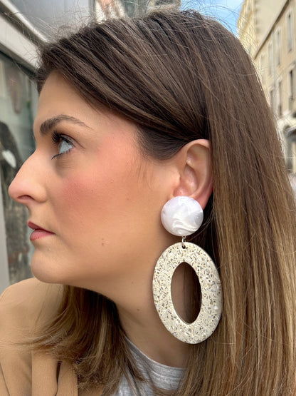 BOUCLES D'OREILLES - TERRAZZO