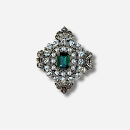 BROCHE - EMERAUDE ROYALE