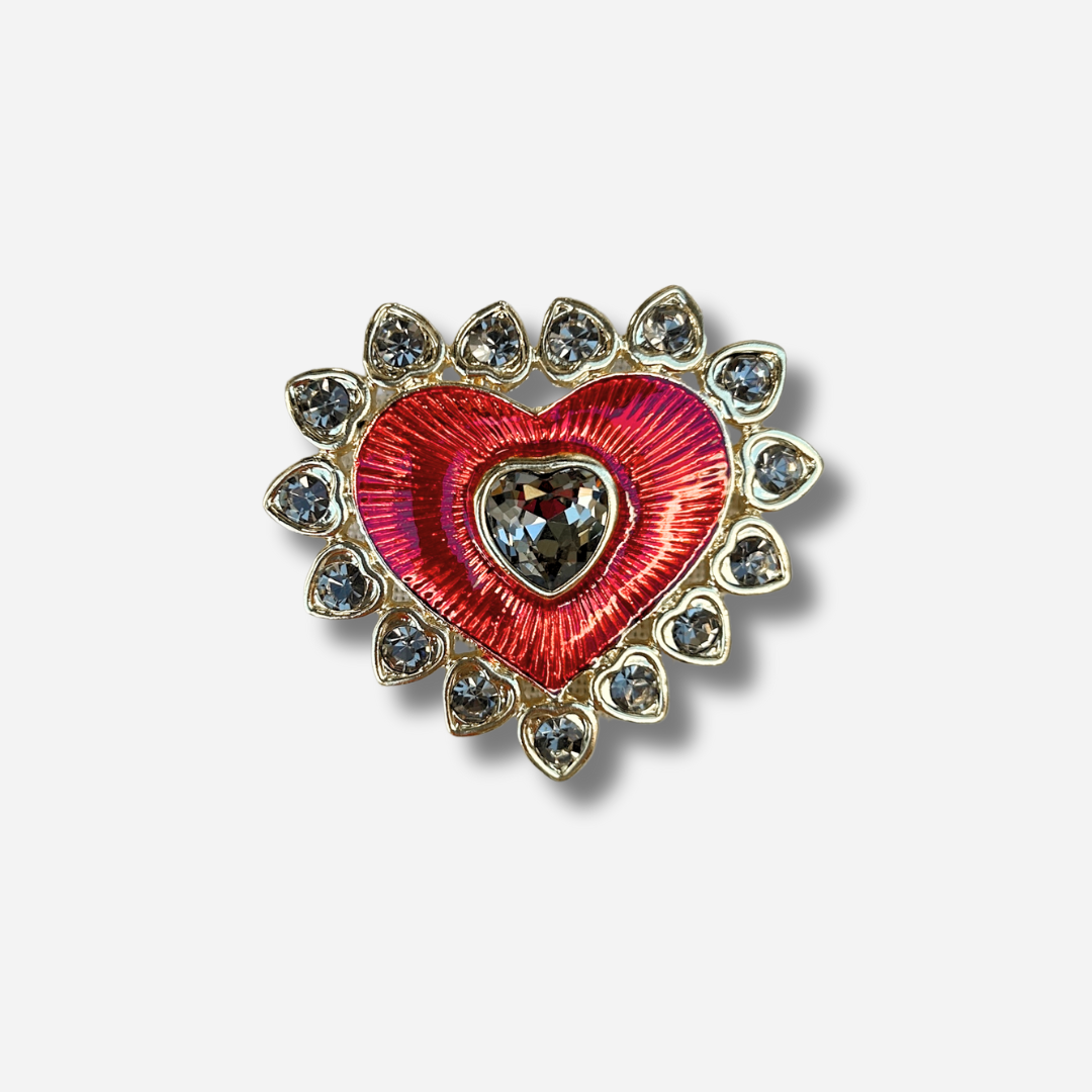 BROCHE - COEUR DE FLAMME