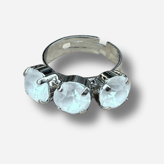 BAGUE - TRIO SILVER BLANC