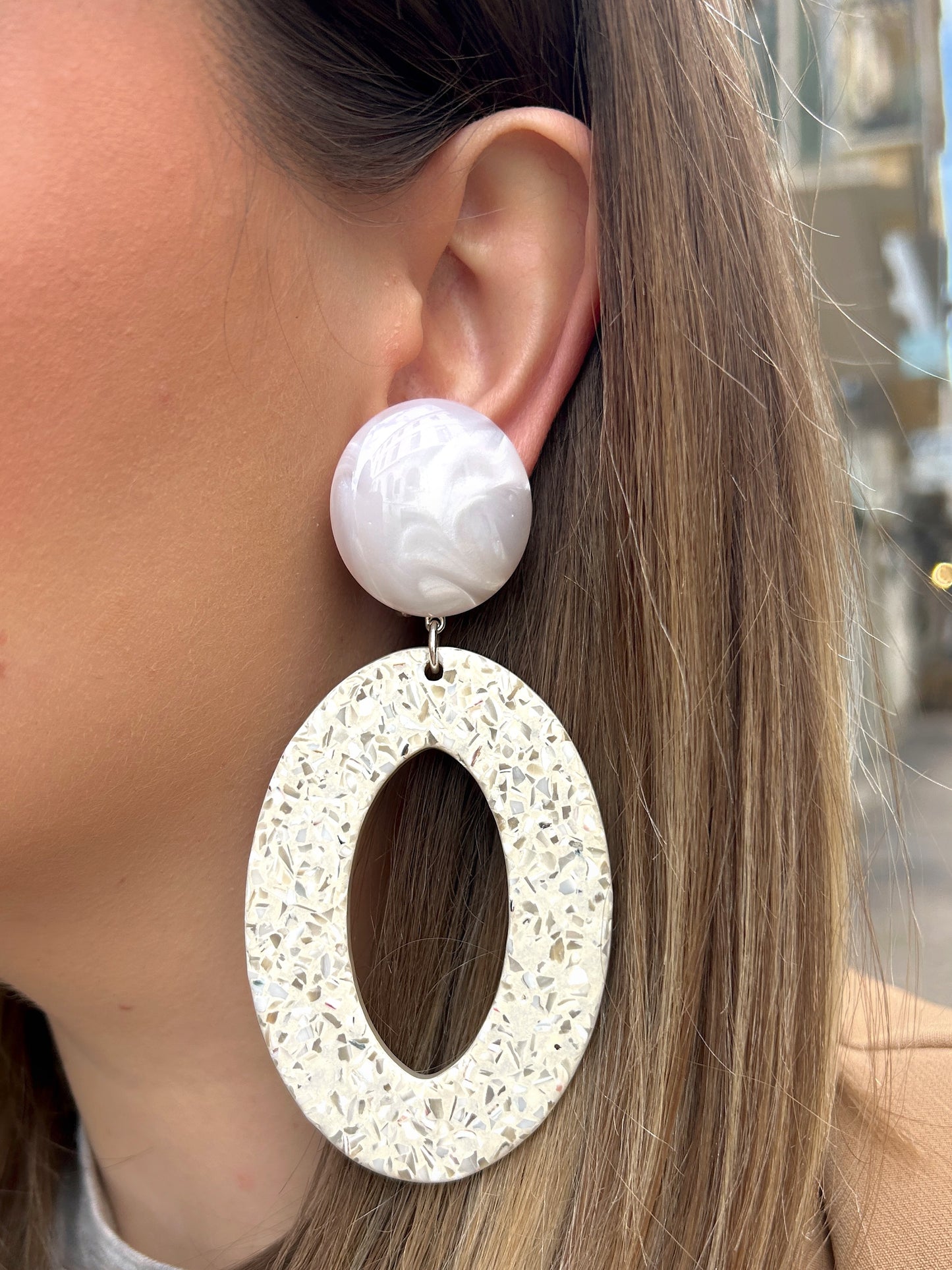 BOUCLES D'OREILLES - TERRAZZO