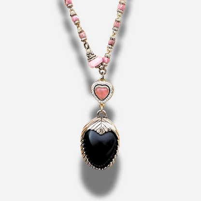 COLLIER - COEUR NOIR