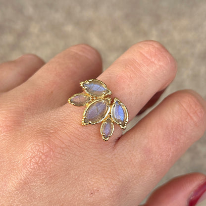 BAGUE - LOTUS LABRADORITE