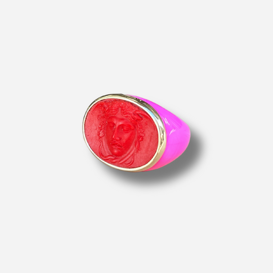 BAGUE - MEDUSA ROUGE