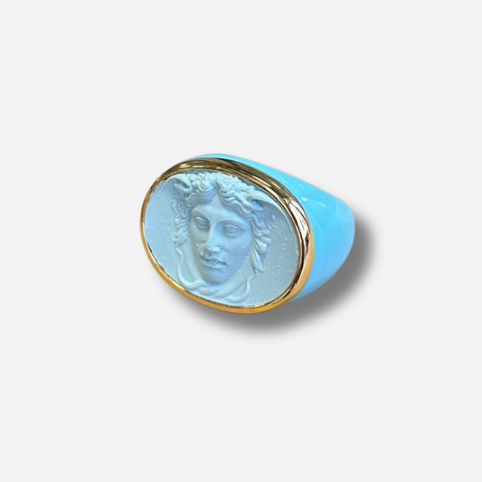 BAGUE - MEDUSA BLEU
