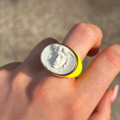 BAGUE - MEDUSA JAUNE