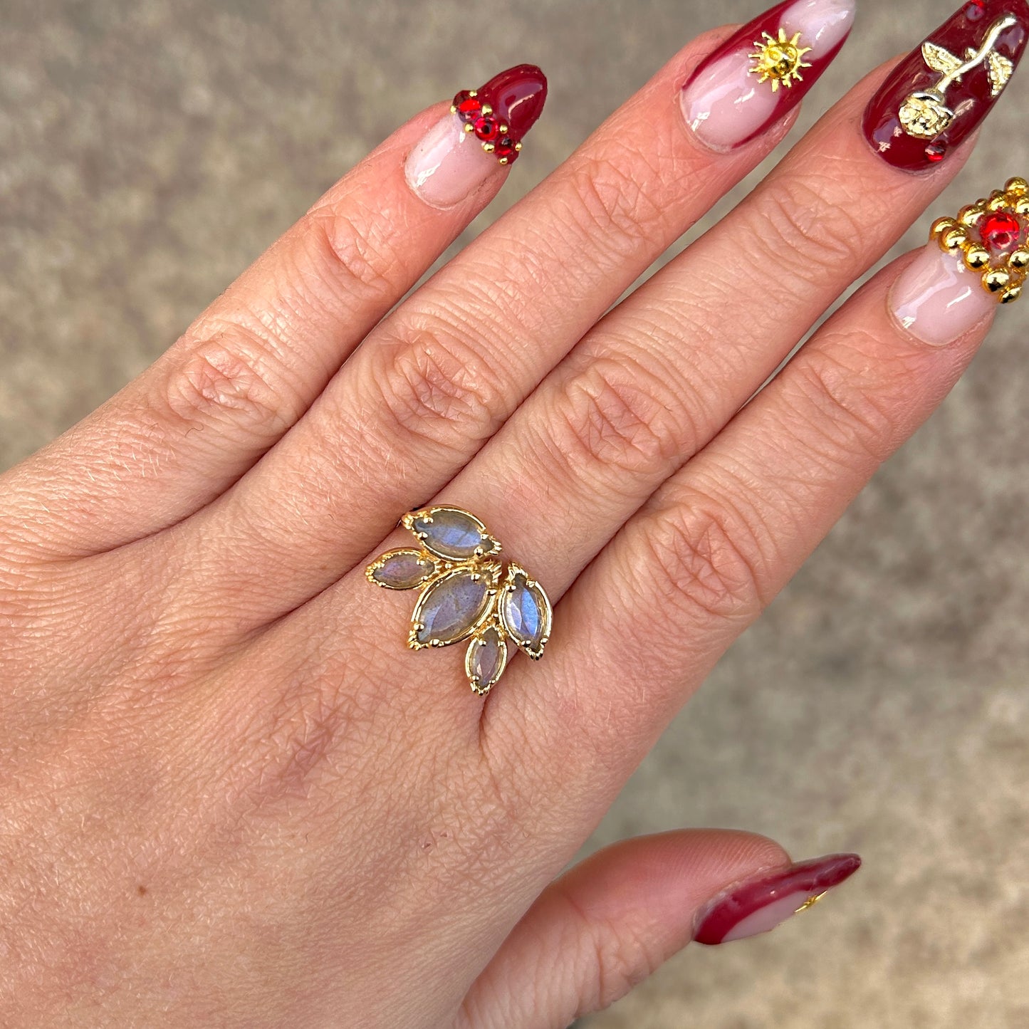 BAGUE - LOTUS LABRADORITE