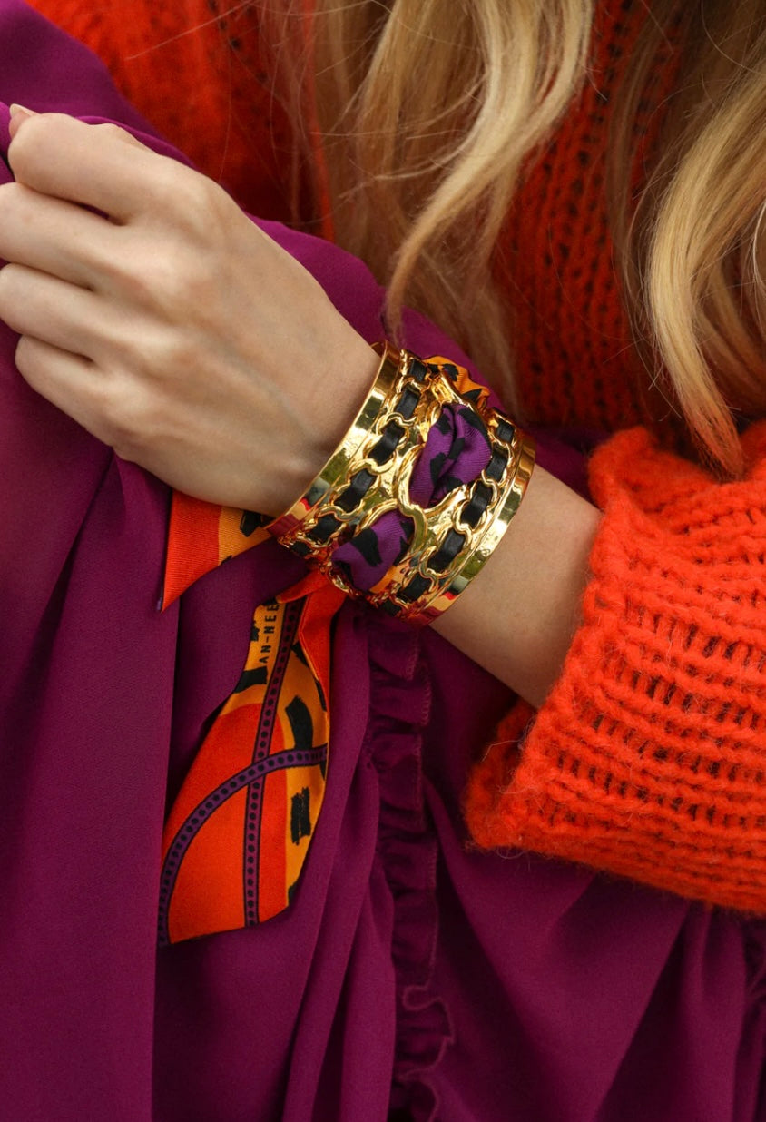 RUBAN 4 CM - CHAPANOIR ORANGE