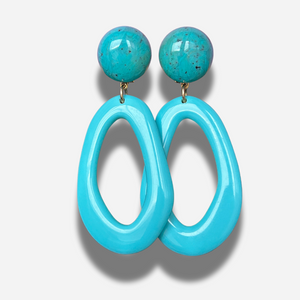 Boucles Berynice Turquoise Francine Bramli Paris à clip