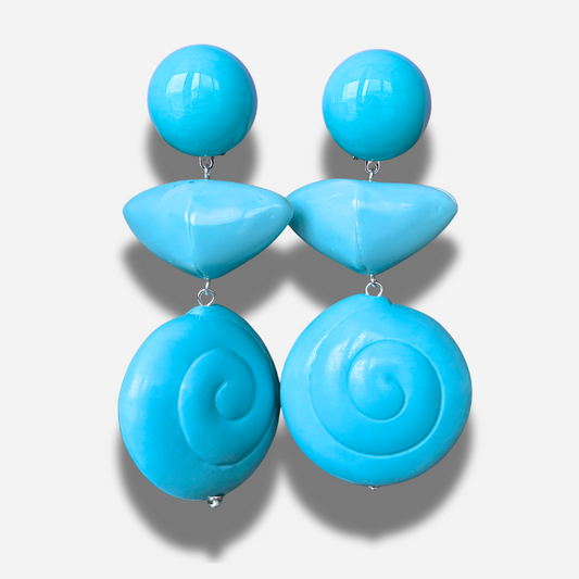 Boucles Lexa Turquoise Francine Bramli Paris à clip
