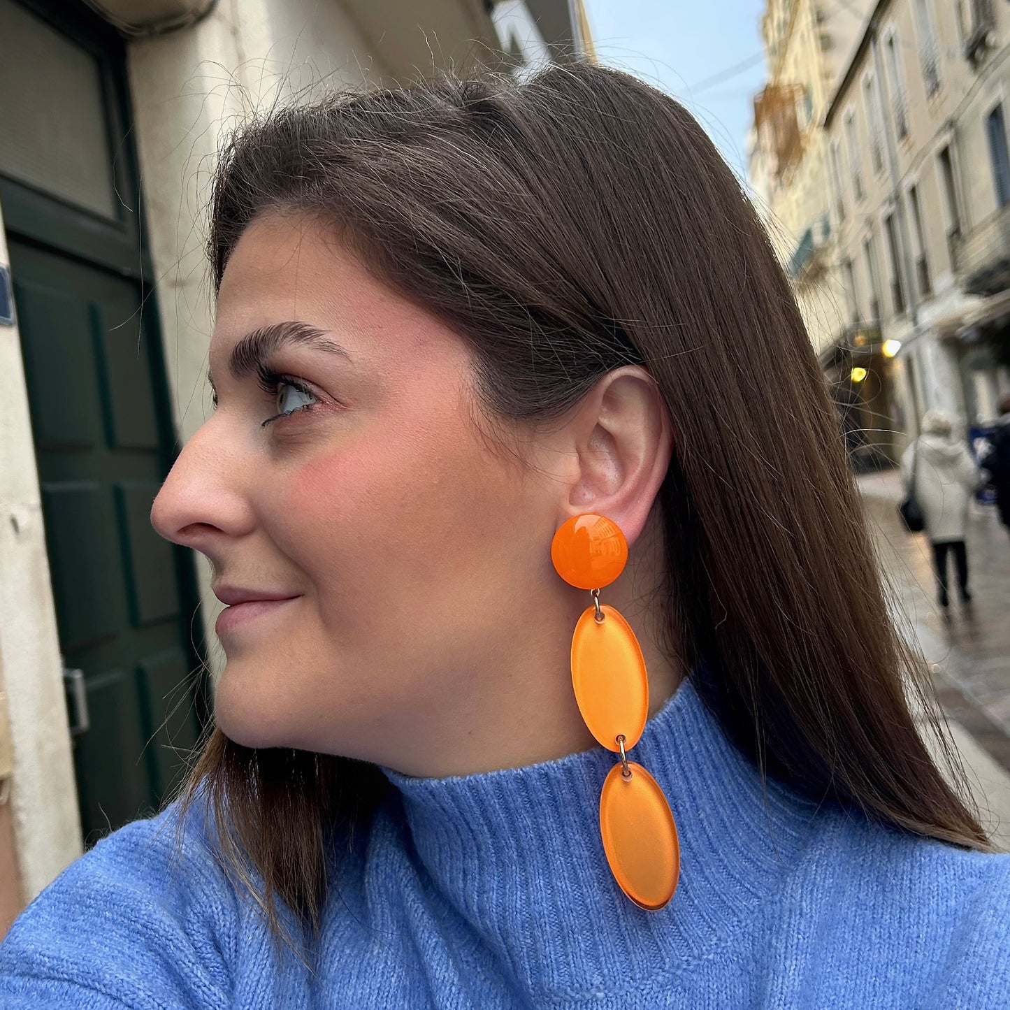 BOUCLES D'OREILLES - LIMA DOUBLE ORANGE