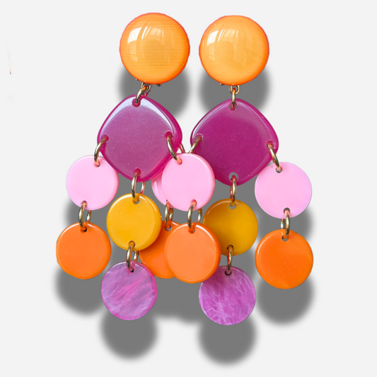 Boucles-doreilles-pampilles-rose-orange-francine-bramli-divinity-sete