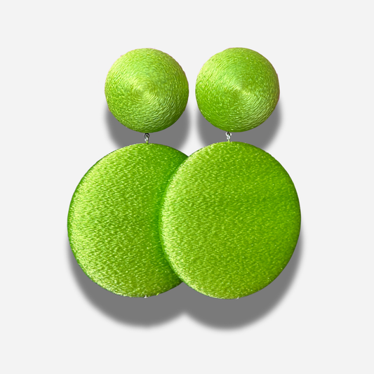 Boucles-doreilles-satin-vert-francine-bramli-divinity-sete