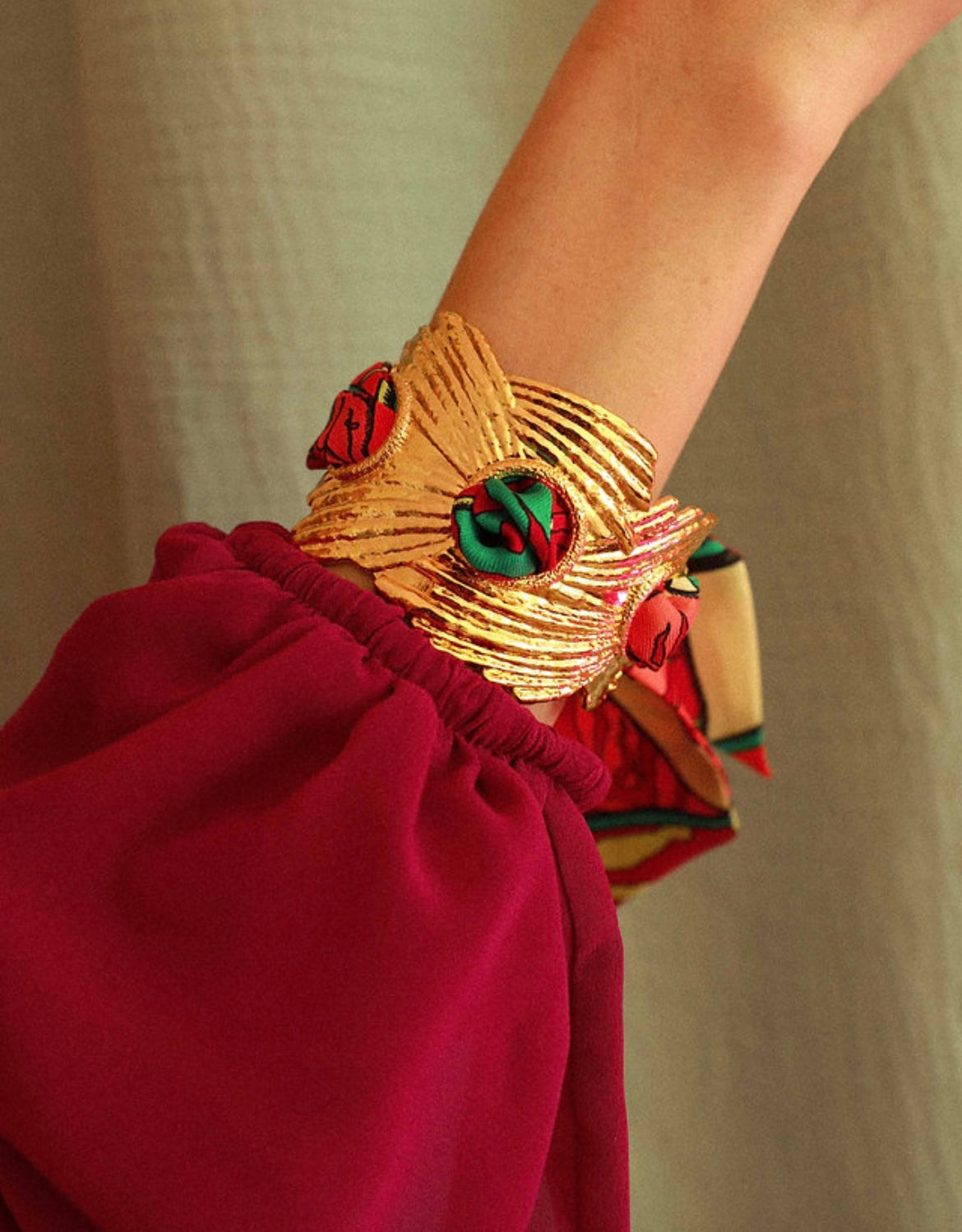 RUBAN 4 CM - TIGRE ET CERCEAUX COLORÉ