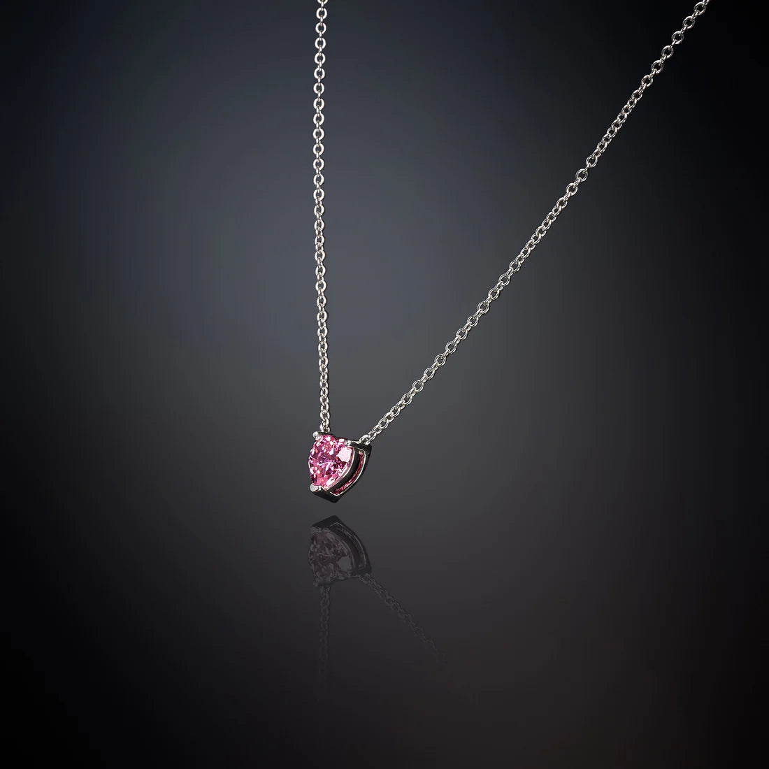 COLLIER - COEUR ROSE