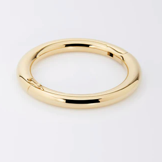 Bracelet jonc Carline ZAG acier inoxydable argenté ou doré bracelet rigide lisse élégant femme Divinity Sète
