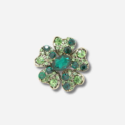 BROCHE - FLEUR VERTE