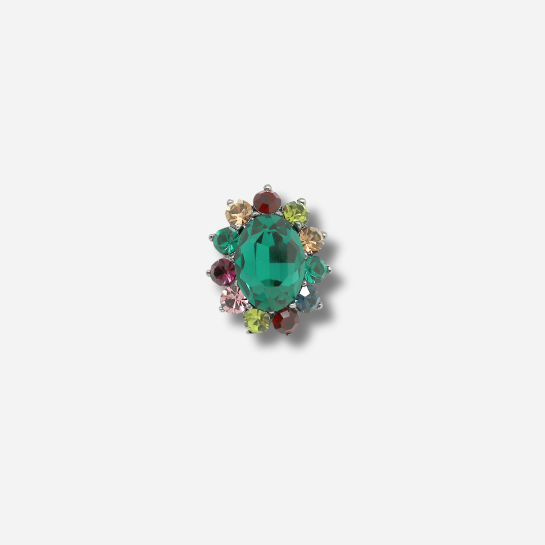 BROCHE - OVALE MULTICOLORE