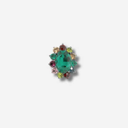 BROCHE - OVALE MULTICOLORE