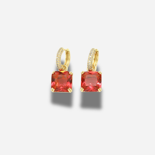 BOUCLES D'OREILLES - ECLAT DE RUBIS