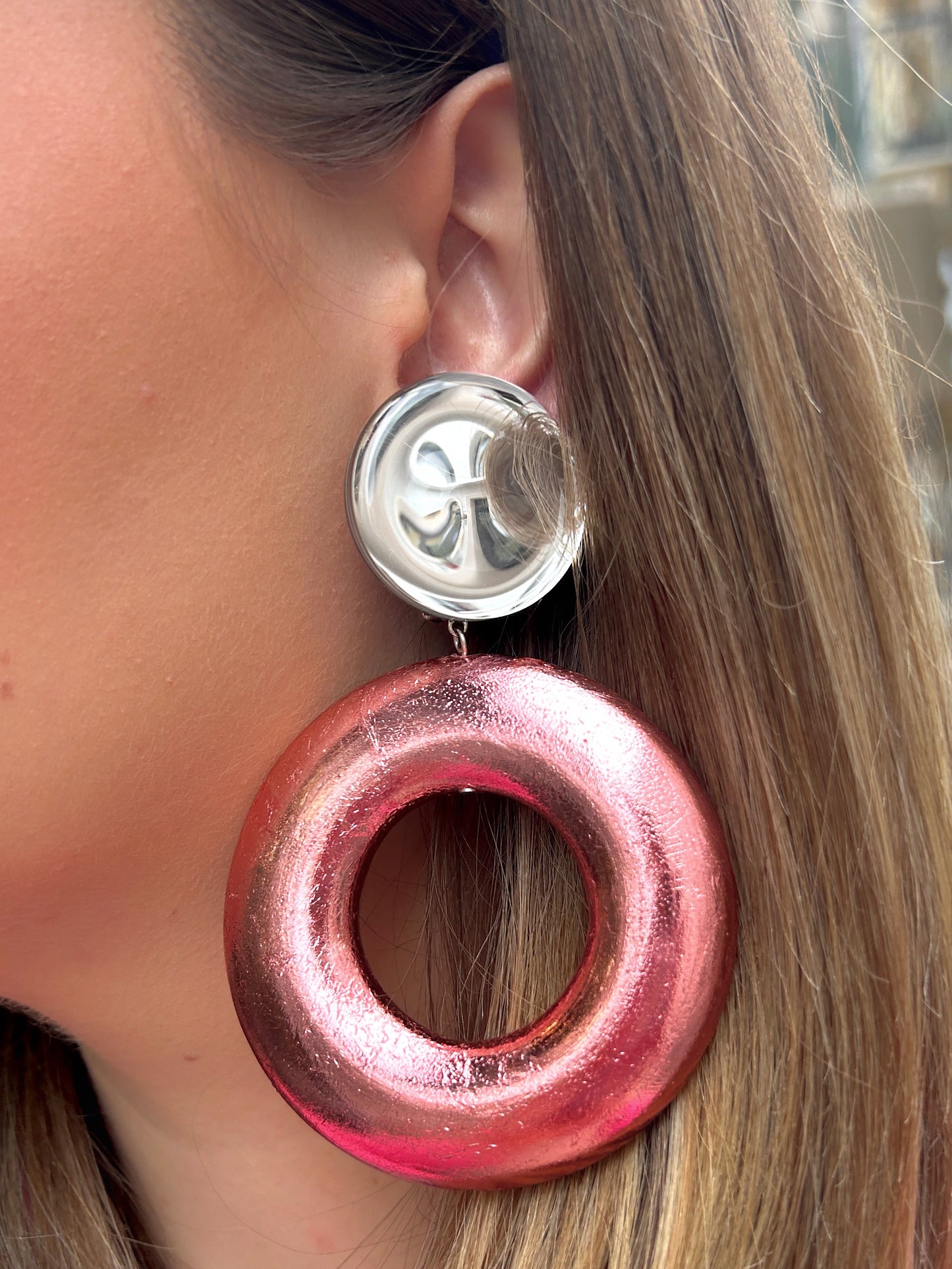 BOUCLES D'OREILLES - RÉTRO ROSE