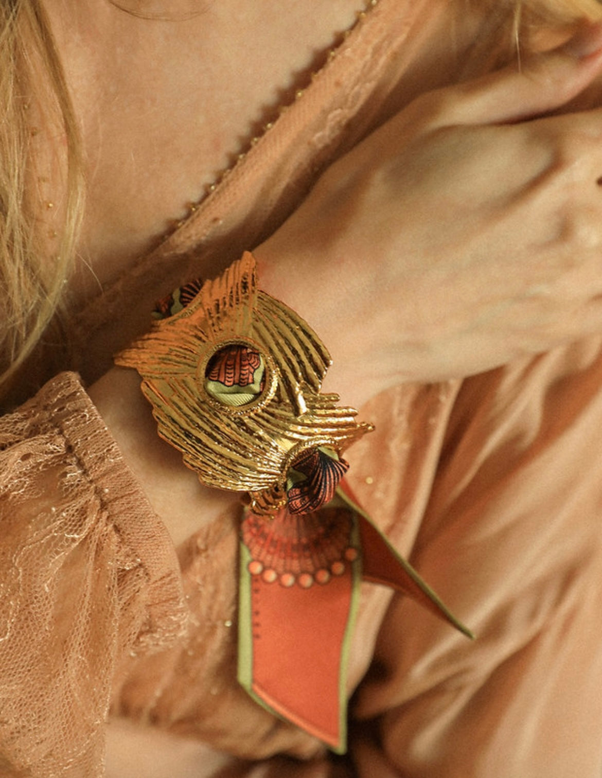 RUBAN 4 CM - COQUILLAGE NEUTRE