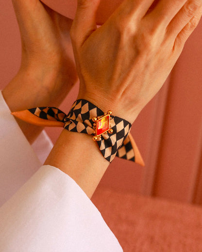 ORNEMENT - CIRCUS ROSE JAUNE