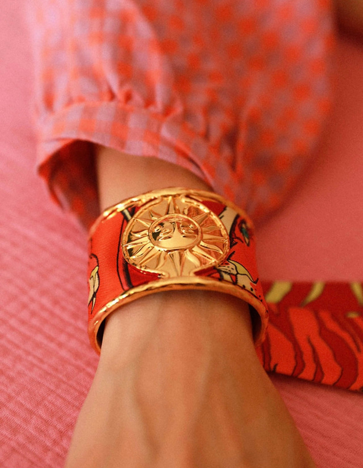 RUBAN 4 CM - TIGRE ET CERCEAUX COLORÉ