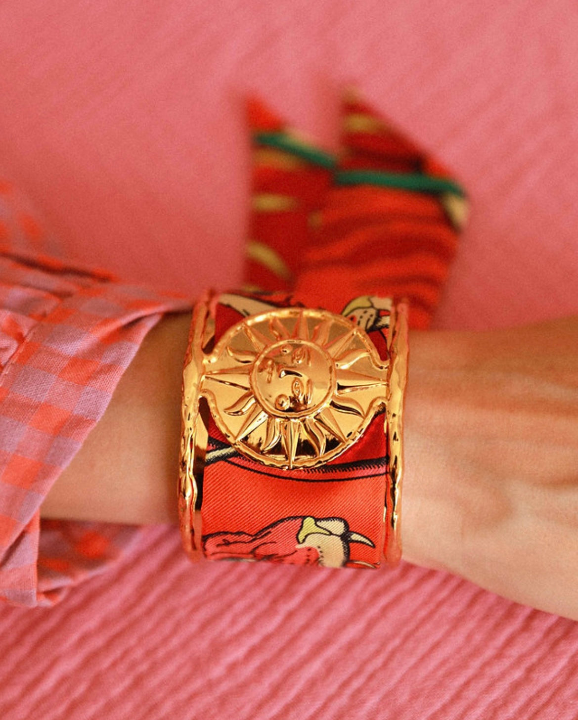 RUBAN 4 CM - TIGRE ET CERCEAUX COLORÉ