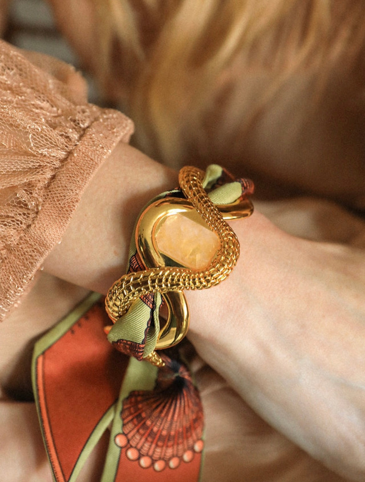 RUBAN 4 CM - COQUILLAGE NEUTRE