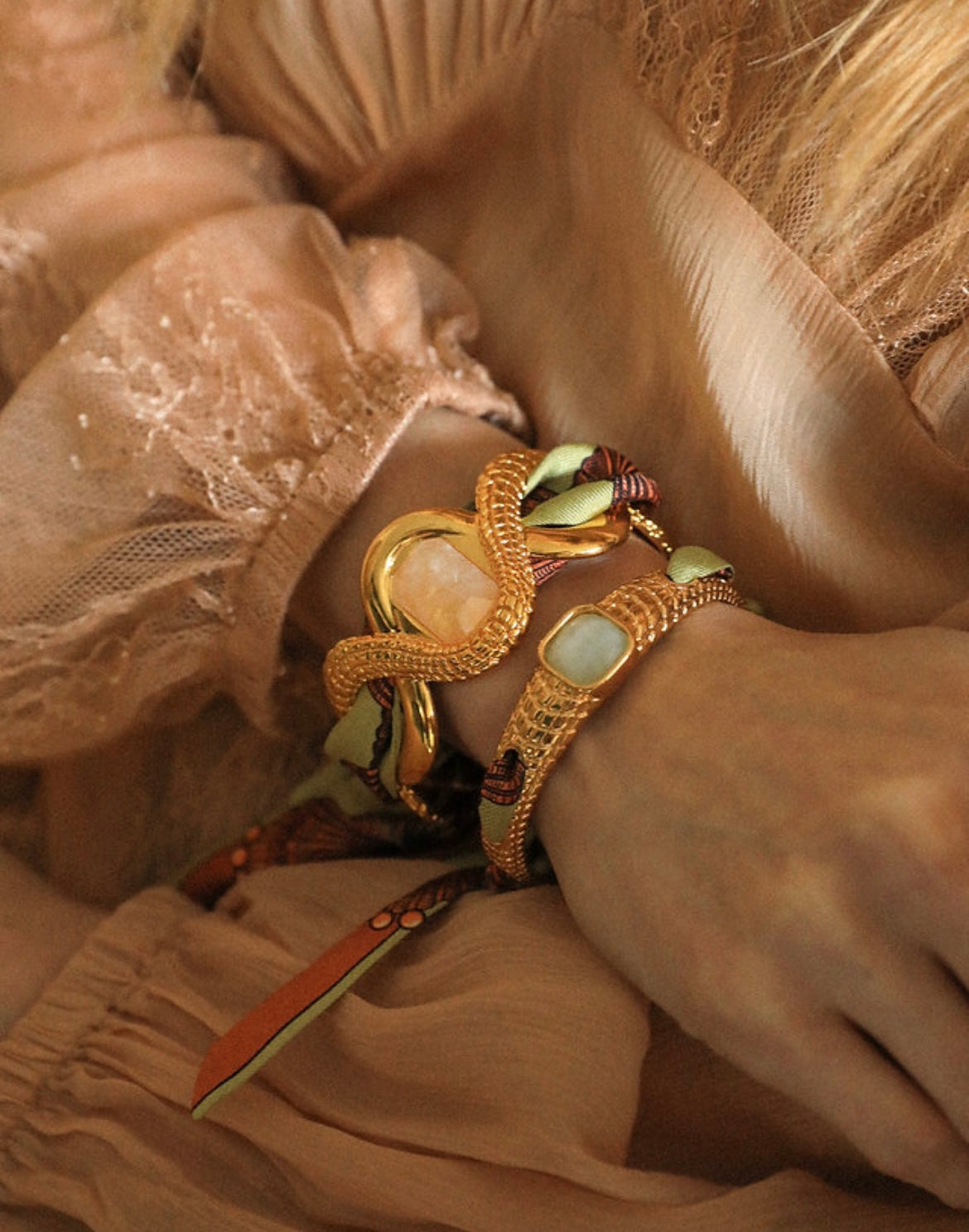 RUBAN 4 CM - COQUILLAGE NEUTRE