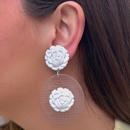 BOUCLES D'OREILLES - GIRAFE BLANC