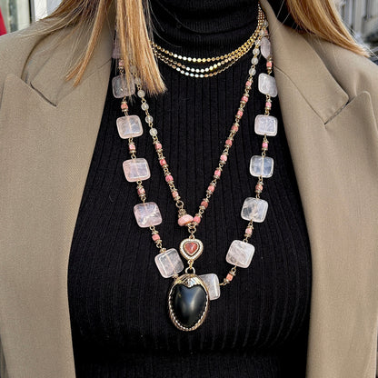 COLLIER - COEUR NOIR